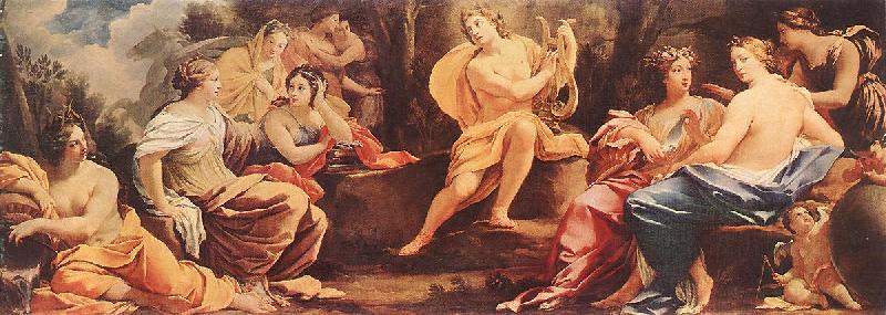 Simon Vouet Parnassus or Apollo and the Muses oil painting picture